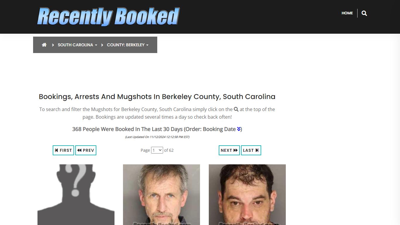 Bookings, Arrests and Mugshots in Berkeley County, South Carolina